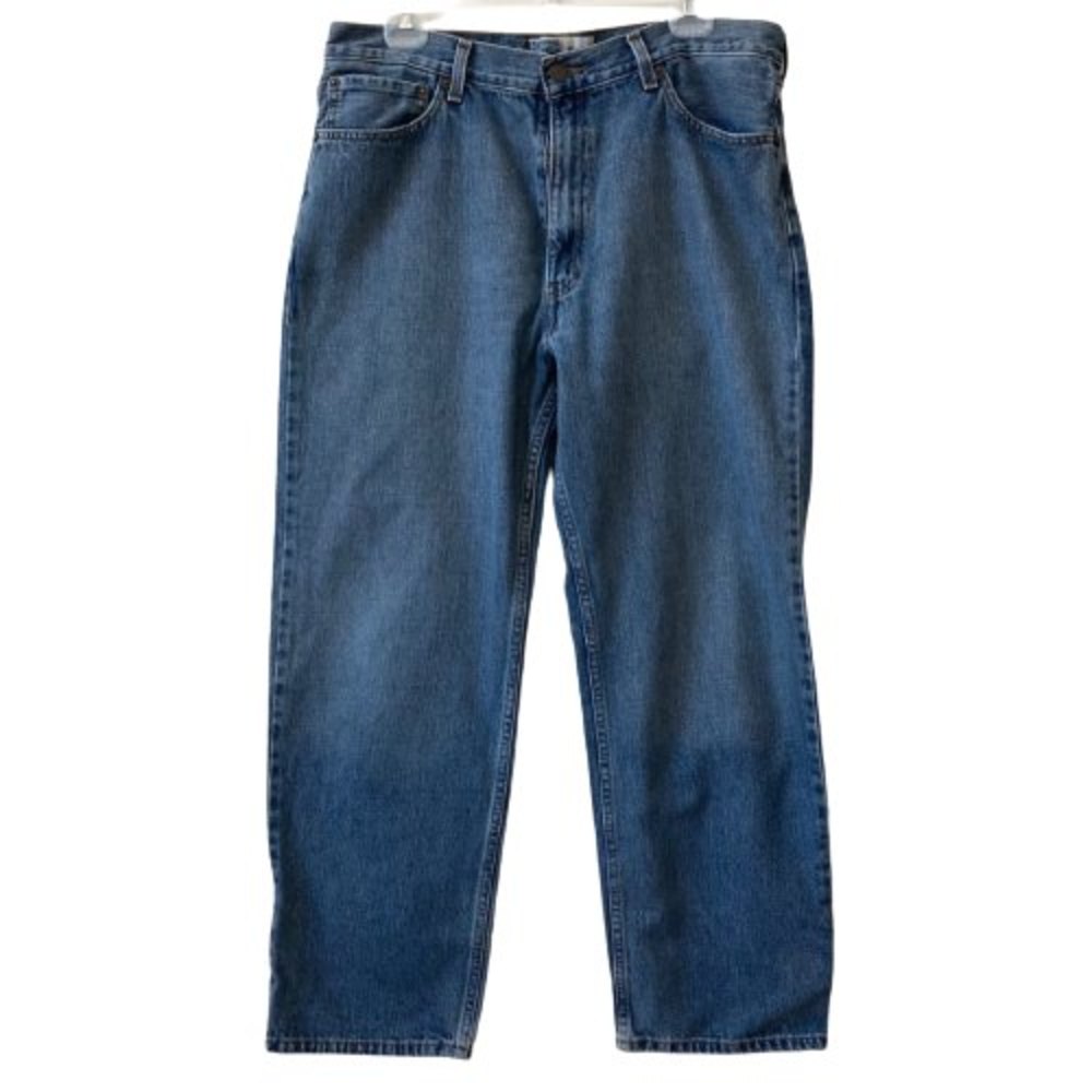 Signature Levi Strauss Jeans Men Tag Size 36 x 29 Relaxed Fit Medium Wash Mexico
